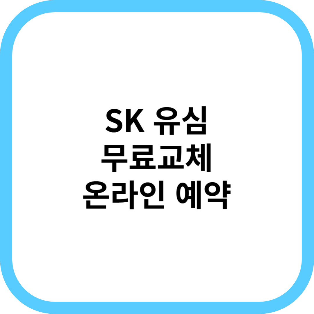 SK 유심 온라인 예약 방법