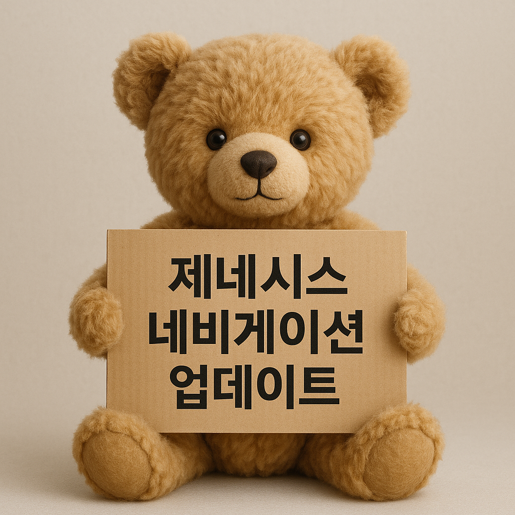 제네시스 네비게이션 업데이트